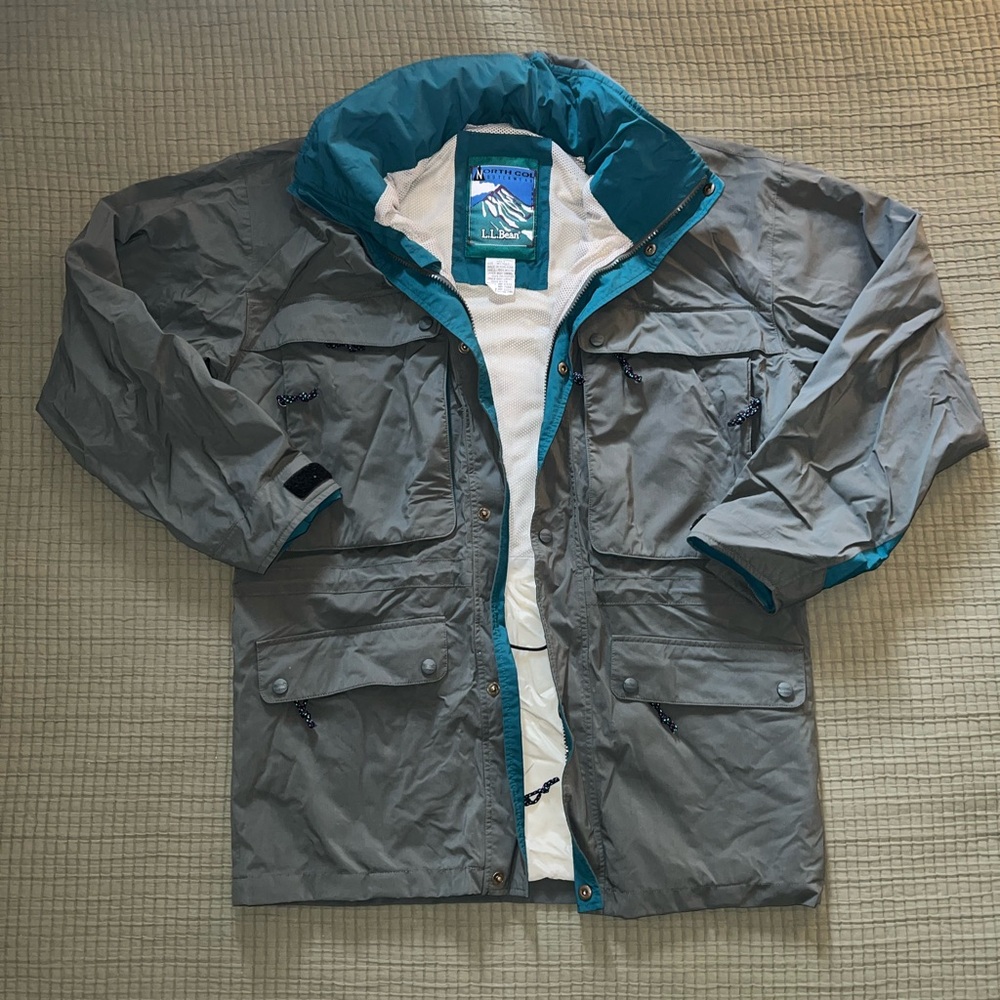 L.L. Bean Gray and Teal Ski Jacket